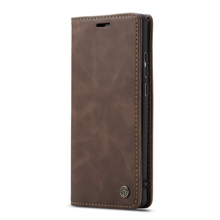 CaseMe-013 Multifunctional Retro Frosted Horizontal Flip Leather Case for Galaxy A40, with Card Slot & Holder & Wallet(Coffee)