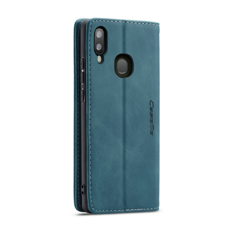 CaseMe-013 Multifunctional Retro Frosted Horizontal Flip Leather Case for Galaxy A40, with Card Slot & Holder & Wallet(Blue)