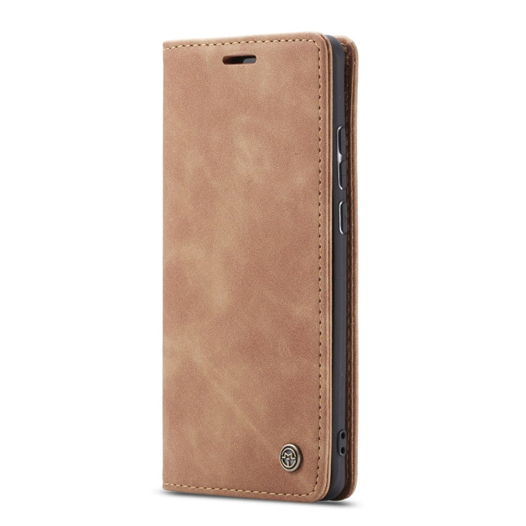 CaseMe-013 Multifunctional Retro Frosted Horizontal Flip Leather Case for Galaxy A20 / A30, with Card Slot & Holder & Wallet (Brown)