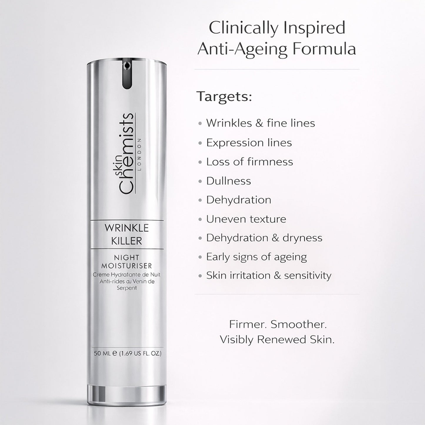 Wrinkle Killer Night Moisturiser 50ml (NEW FORMULA)