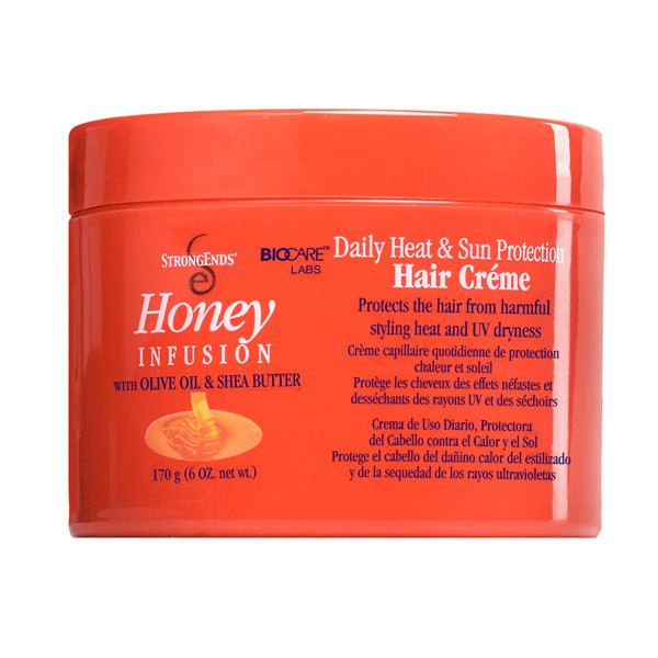 Strong Ends Daily Heat & Sun Protection Hair Creme for Healthy Hair Styling 170g/6 oz
