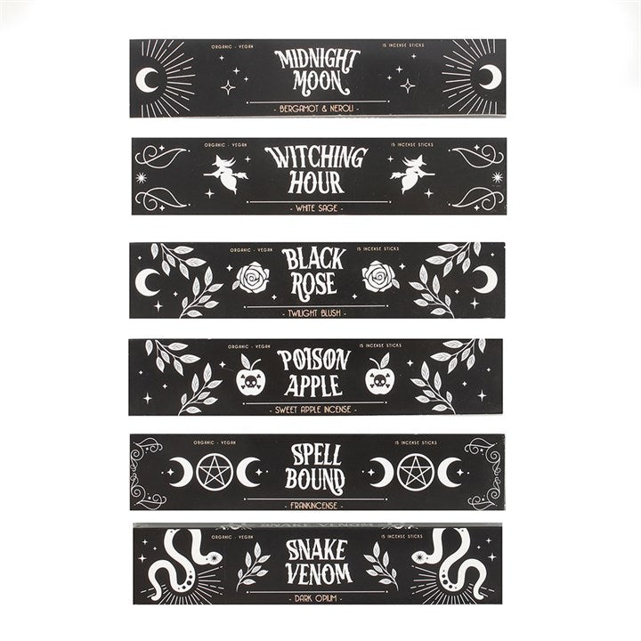 Set of 36 Midnight Rituals Incense Sticks in Display