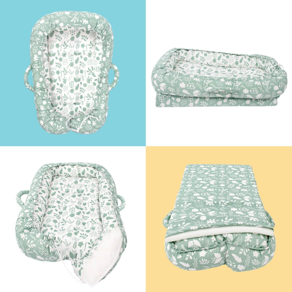 baby plus Mother Side Baby Reflux Bed - Green