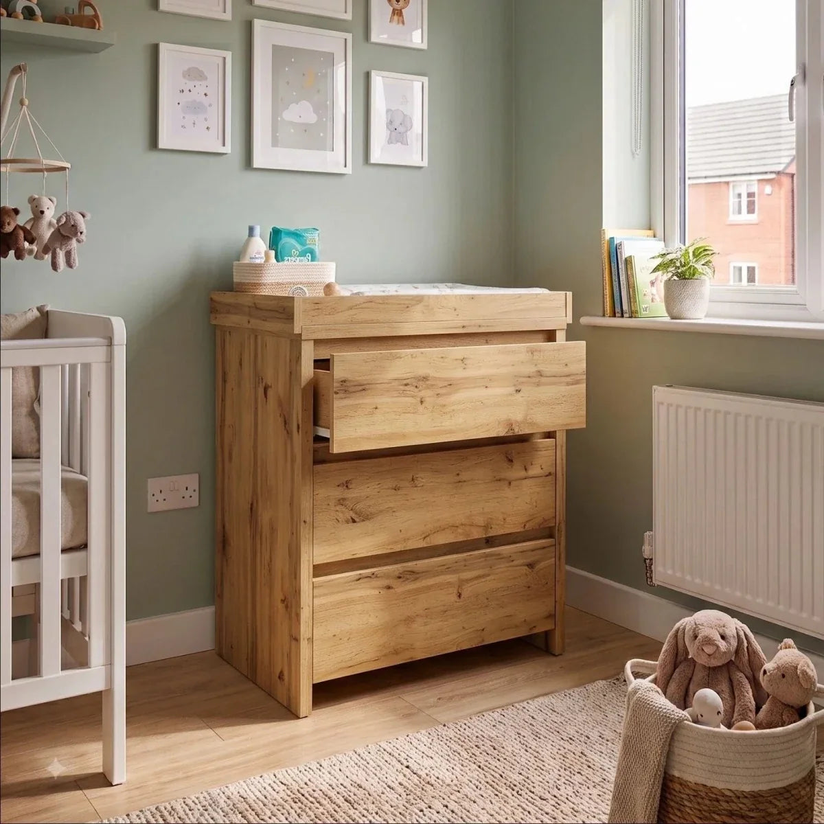 Shefa Kids 880 Baby Changing Unit - Cremona Oak
