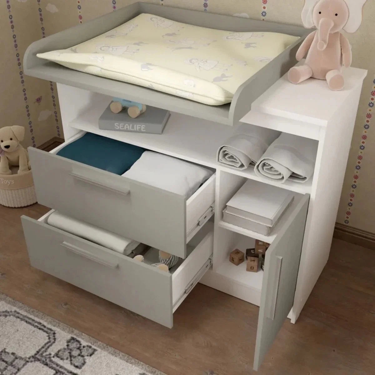 Shefa Kids 1150 Changing Unit - Grey/White