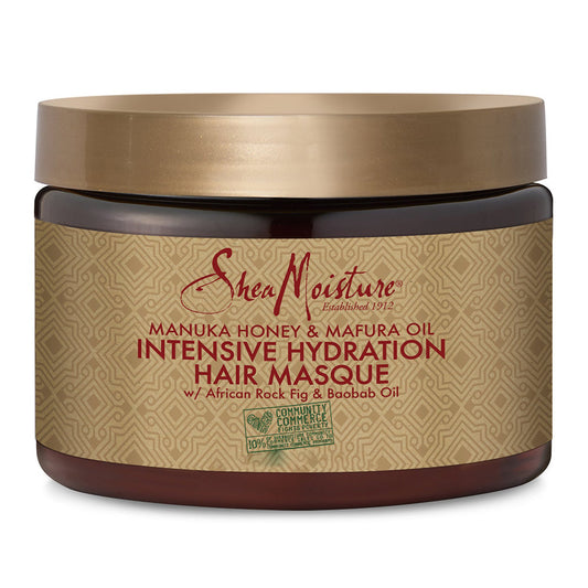 Shea Moisture Manuka Honey & Mafura Oil Intensive Hydration Hair Masque 11.5 oz / 340 ml - For Dry, Damaged Natural Curls