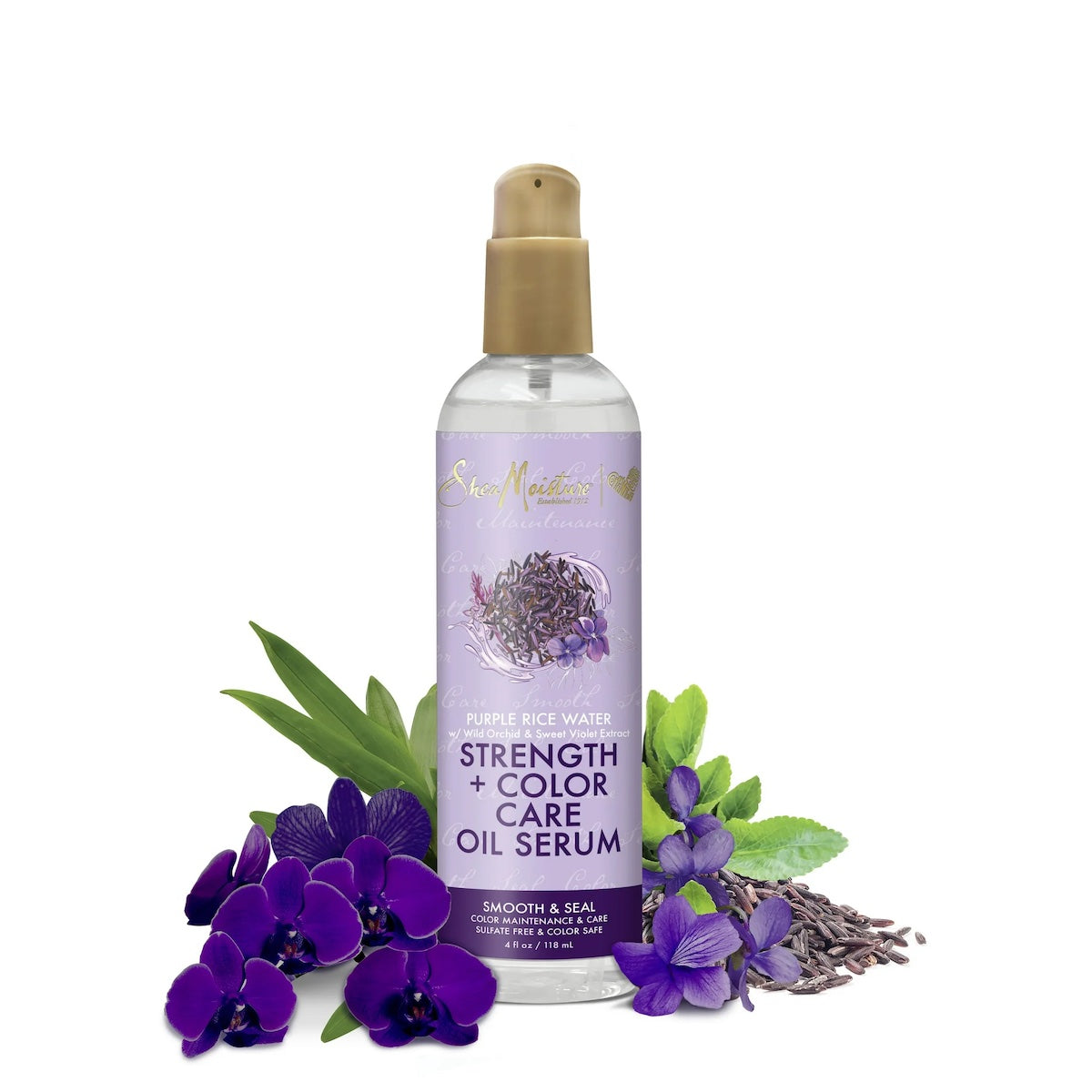 Shea Moisture Purple Rice Water Strength & Colour Care Oil Serum 4 oz / 118 ml - Protects Color & Strengthens Hair