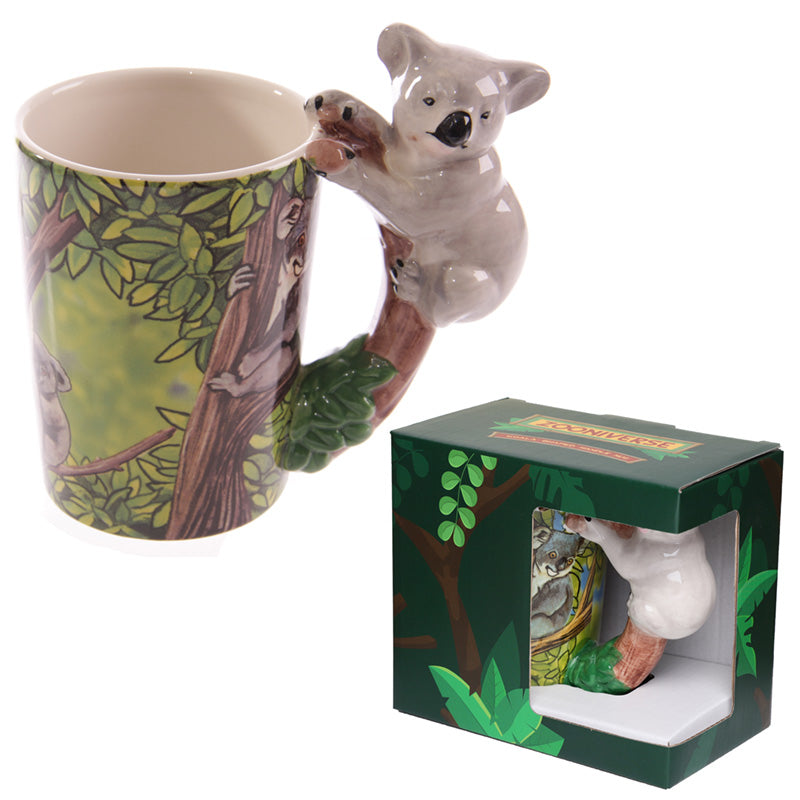 Shaped Handle Ceramic Mug - Zooniverse Koala