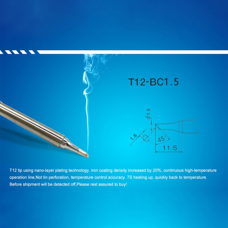 QUICKO T12-BC1.5 Lead-free Soldering Iron Tip