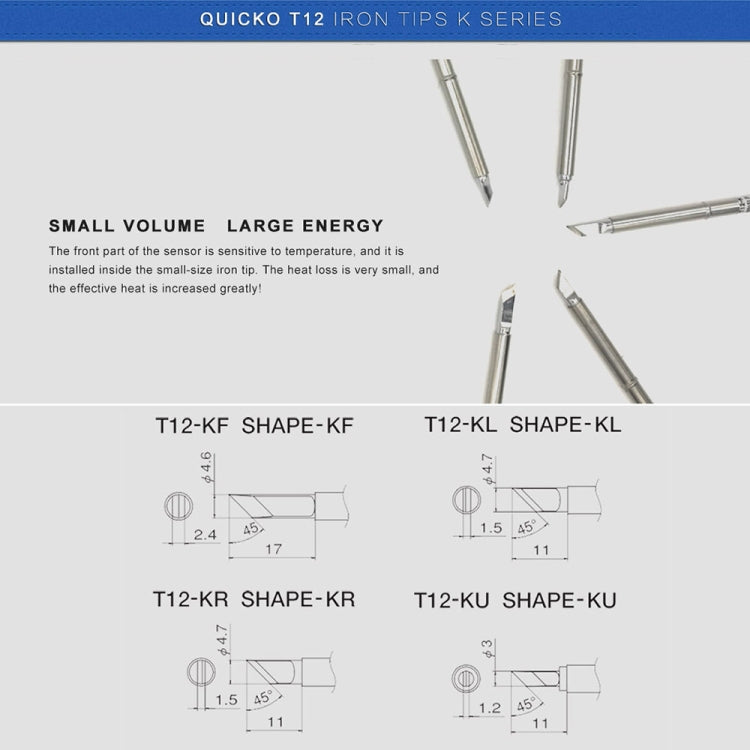 QUICKO T12-K Lead-free Soldering Iron Tip