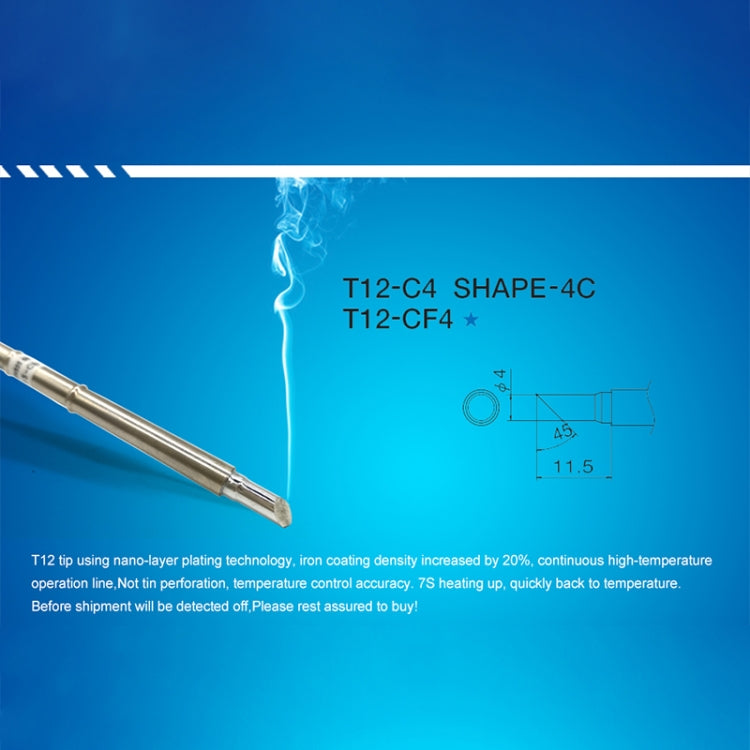 QUICKO T12-C4 Lead-free Soldering Iron Tip