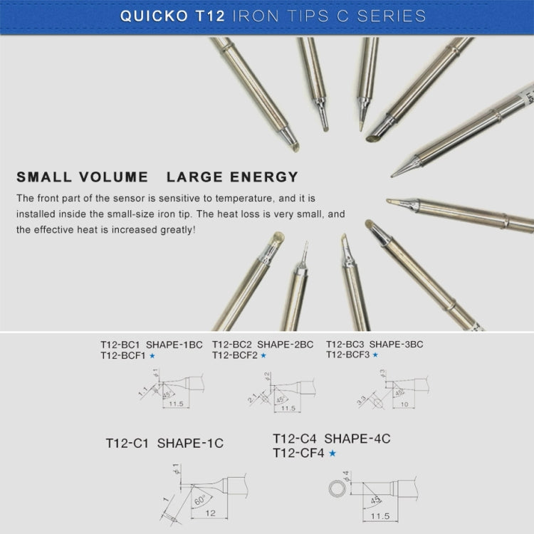 QUICKO T12-CF4 Lead-free Soldering Iron Tip