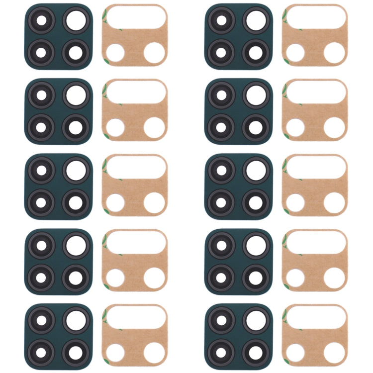 For Huawei P40 Lite  10pcs Original Back Camera Lens , For Huawei P40 Lite (Green), For Huawei P40 Lite, For Huawei P40 Lite (Pink)
