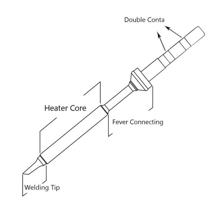 QUICKO TS100 Lead-free Electric Soldering Iron Tip, TS-D24