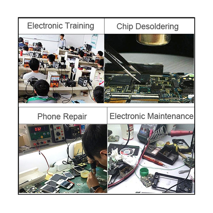 Kaisi K-858D SMD Hot-Air Soldering Station LED Digital Display Support Controllable Temperature for Desoldering + Air Nozzles, US Plug