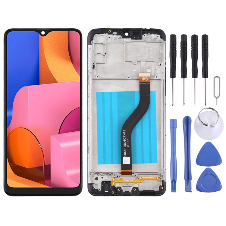 OEM LCD Screen for Samsung Galaxy A20s Digitizer Full Assembly with Frame (Black)