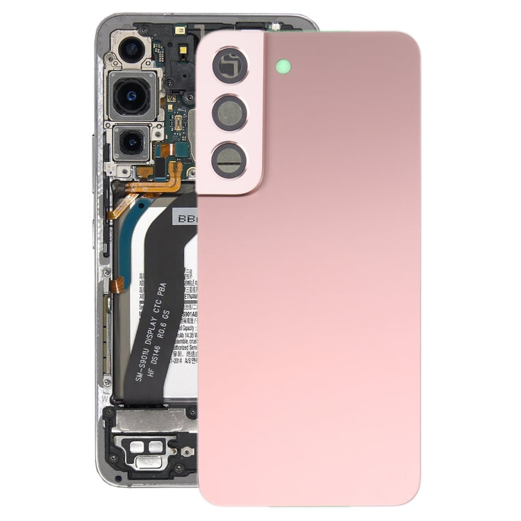 For Samsung Galaxy S22 5G SM-S901B Battery Back Cover with Camera Lens Cover , For Samsung Galaxy S22 5G
