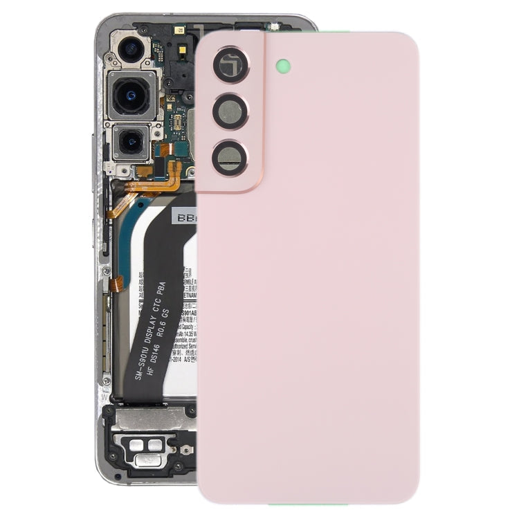 For Samsung Galaxy S22 5G SM-S901B Battery Back Cover with Camera Lens Cover , For Samsung Galaxy S22 5G