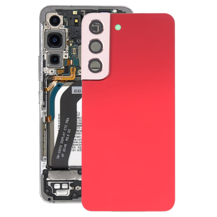 For Samsung Galaxy S22 5G SM-S901B Battery Back Cover with Camera Lens Cover , For Samsung Galaxy S22 5G
