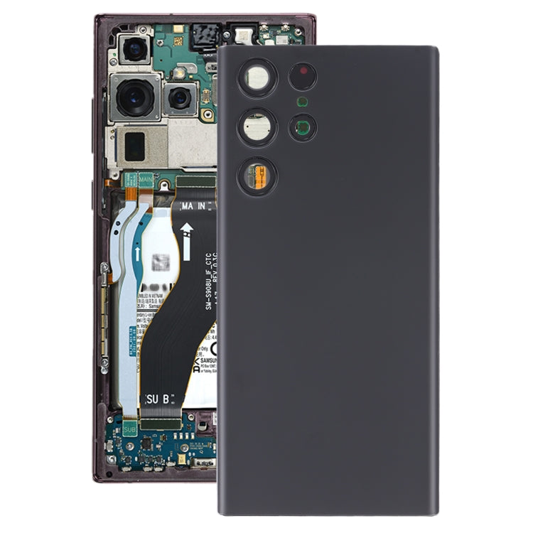 For Samsung Galaxy S22 Ultra 5G SM-S908B Battery Back Cover with Camera Lens Cover , For Samsung Galaxy S22 Ultra 5G