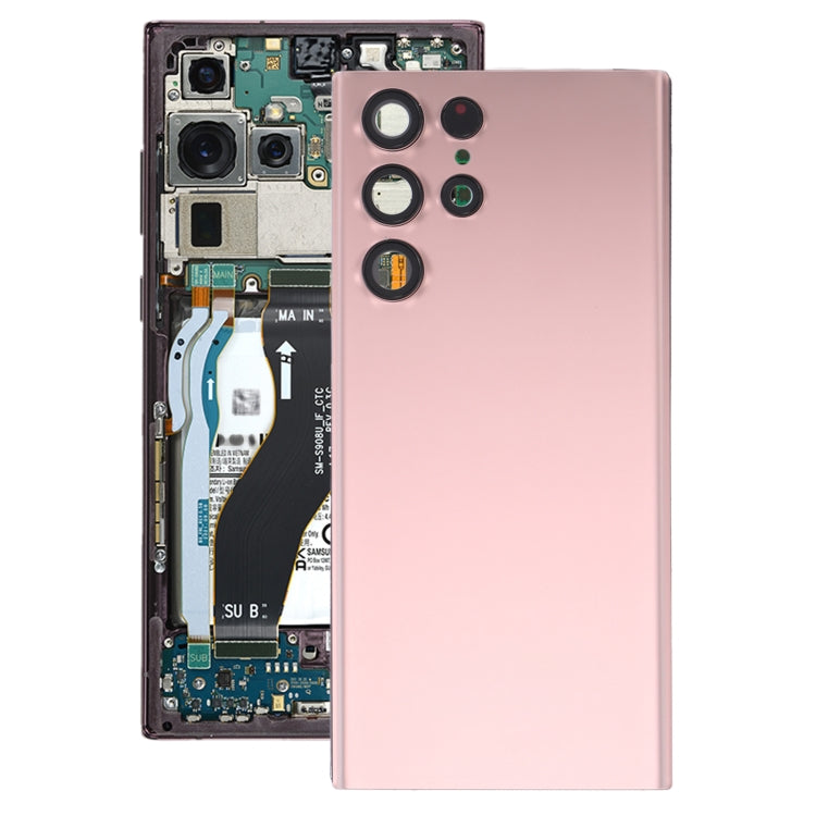 For Samsung Galaxy S22 Ultra 5G SM-S908B Battery Back Cover with Camera Lens Cover , For Samsung Galaxy S22 Ultra 5G