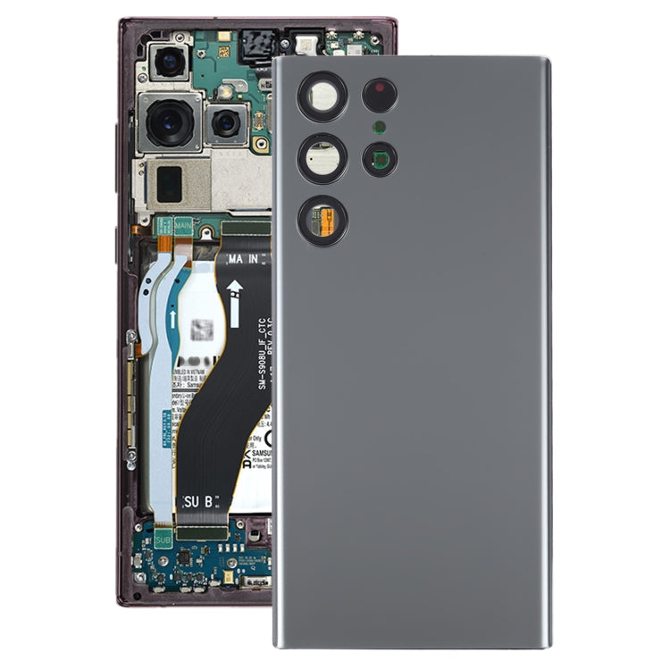 For Samsung Galaxy S22 Ultra 5G SM-S908B Battery Back Cover with Camera Lens Cover , For Samsung Galaxy S22 Ultra 5G