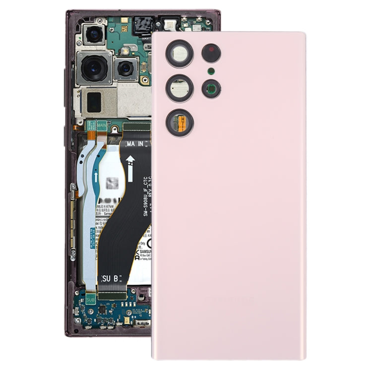For Samsung Galaxy S22 Ultra 5G SM-S908B Battery Back Cover with Camera Lens Cover , For Samsung Galaxy S22 Ultra 5G