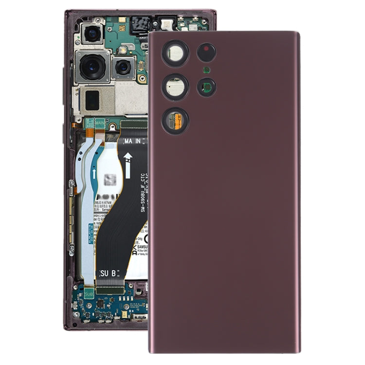 For Samsung Galaxy S22 Ultra 5G SM-S908B Battery Back Cover with Camera Lens Cover , For Samsung Galaxy S22 Ultra 5G