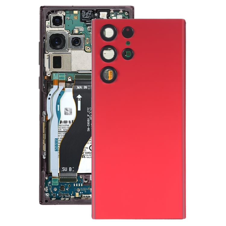 For Samsung Galaxy S22 Ultra 5G SM-S908B Battery Back Cover with Camera Lens Cover , For Samsung Galaxy S22 Ultra 5G