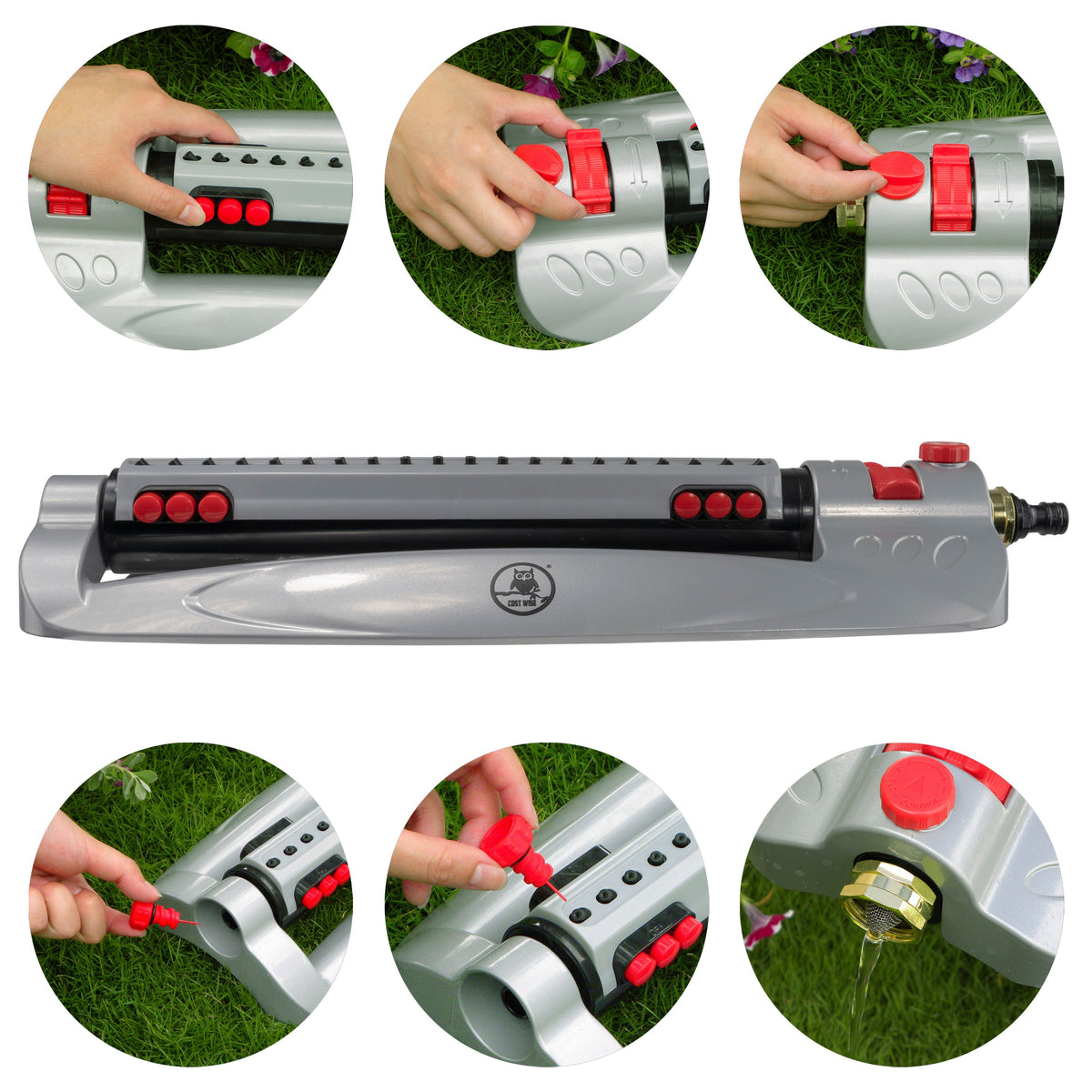 Bar Metal Turbo Oscillating Sprinkler