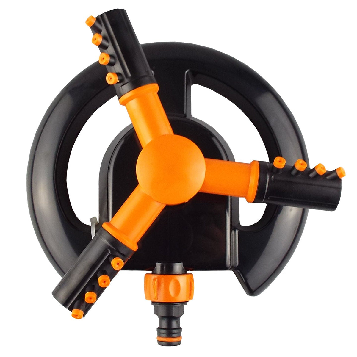 Bradas 3-Arm Rotating Sprinkler Black Orange Line