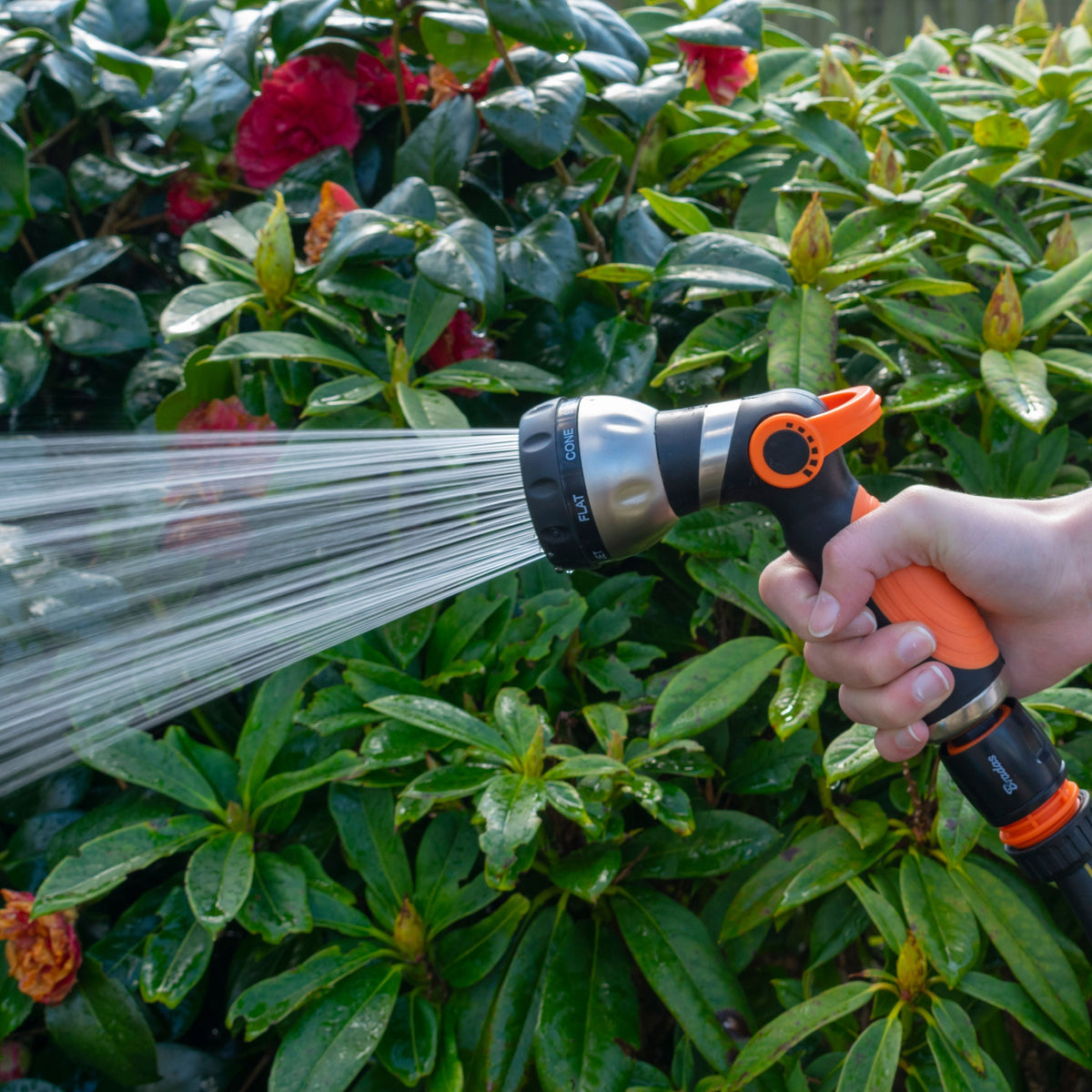 Hose Gun Water Sprayer 8-Pattern Multi-Function, Cost Wise Black/Orange