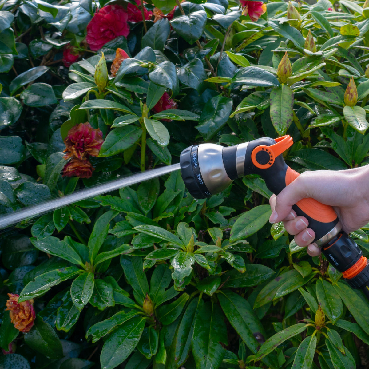 Hose Gun Water Sprayer 8-Pattern Multi-Function, Cost Wise Black/Orange