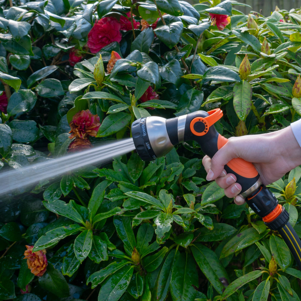 Hose Gun Water Sprayer 8-Pattern Multi-Function, Cost Wise Black/Orange