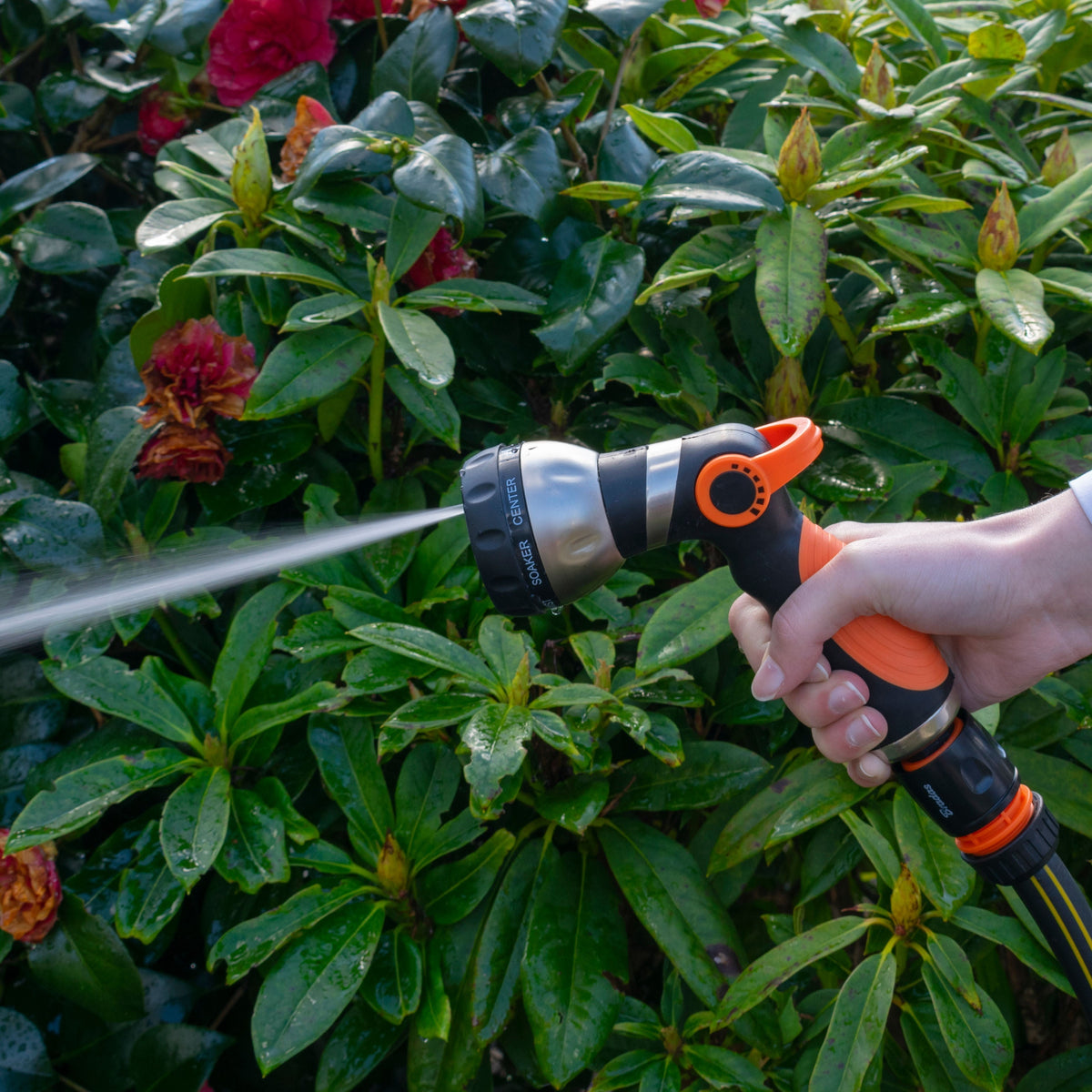 Hose Gun Water Sprayer 8-Pattern Multi-Function, Cost Wise Black/Orange