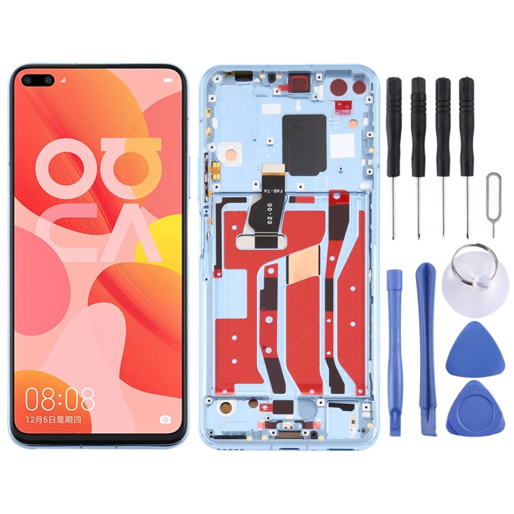 LCD Screen and Digitizer Full Assembly with Frame for Huawei Nova 6 5G, For Huawei Nova 6 5G, For Huawei Nova 6 5G (Dark Blue), For Huawei Nova 6 5G(Purple)