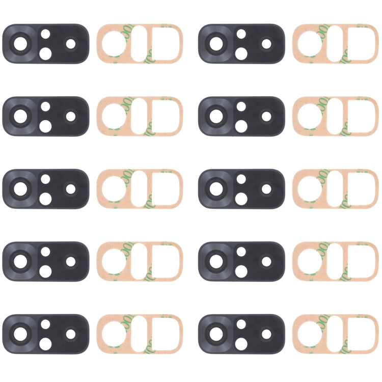 10 PCS Back Camera Lens for Xiaomi Redmi Note 10 4G M2101K7AI M2101K7AG, For Xiaomi Redmi Note 10 4G, For Xiaomi Redmi Note 10 4G(Black)