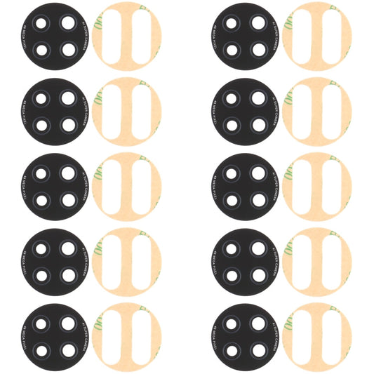 10 PCS Back Camera Lens for Xiaomi Redmi Note 9 5G M2007J22C, For Xiaomi Redmi Note 9 5G