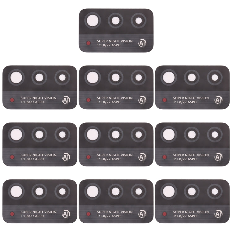 For Honor X10 Max 5G 10pcs Back Camera Lens , For Honor X10 Max 5G