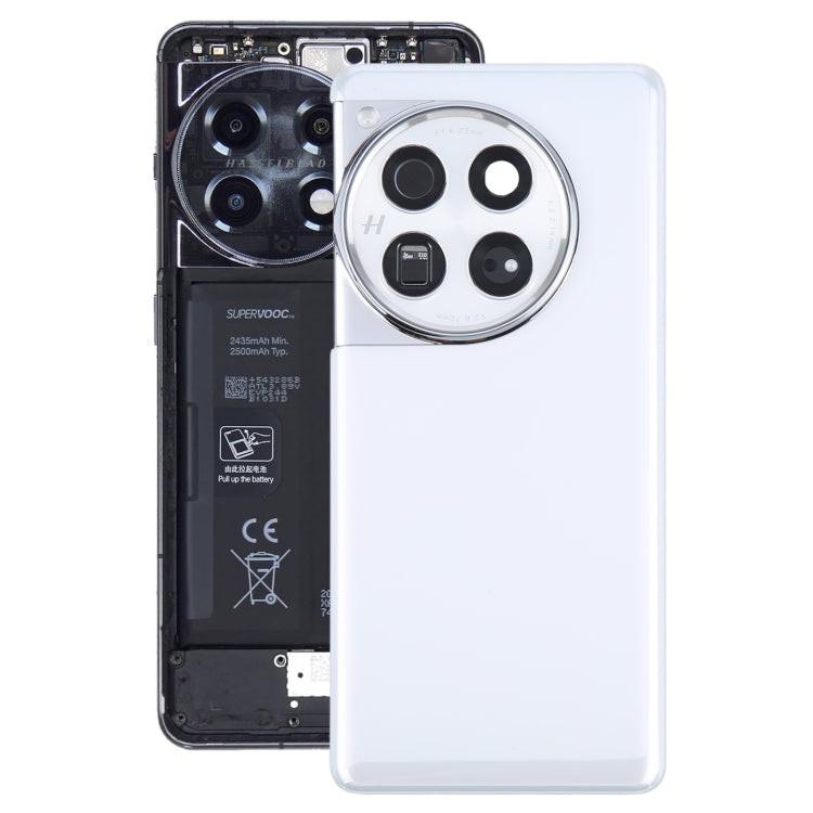 For OnePlus 12 PJD110 CPH2573 CPH2581 Original Glass Battery Back Cover with Camera Lens, For OnePlus 12(Original with Camera Lens)