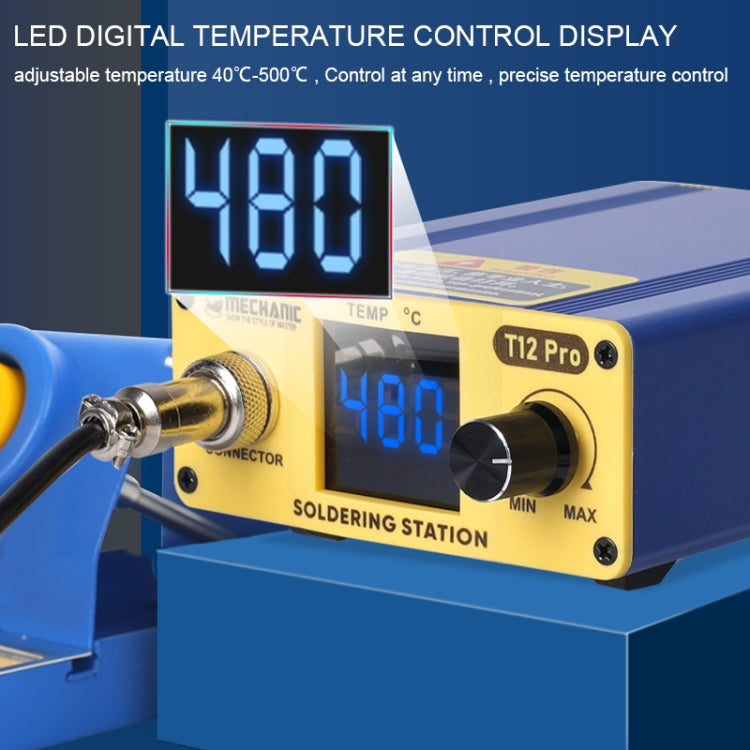 Mechanic T12 Pro Intelligent Anti-static Digital Heating Solder Station, EU Plug