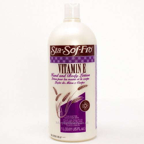 Sta-Sof-Fro Vitamin E Hand & Body Lotion: Nourishing & Hydrating for Dry Skin 1L/33.81 oz