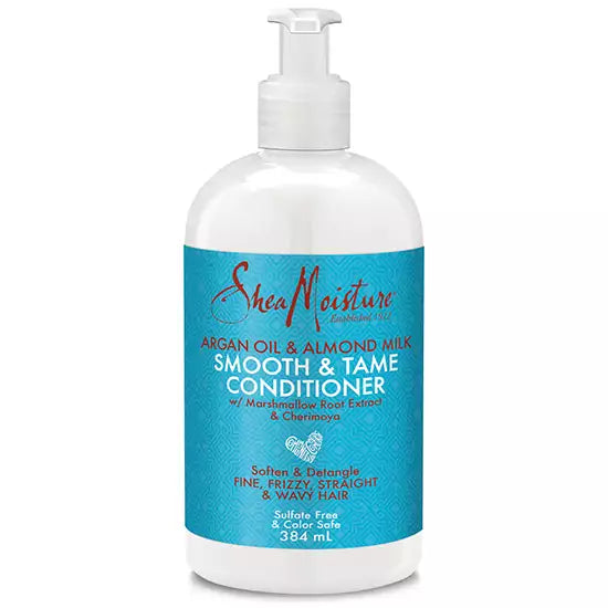 Shea Moisture Argan Oil & Almond Milk Smooth & Tame Conditioner 13 oz / 384 ml - For Dry, Frizzy Hair