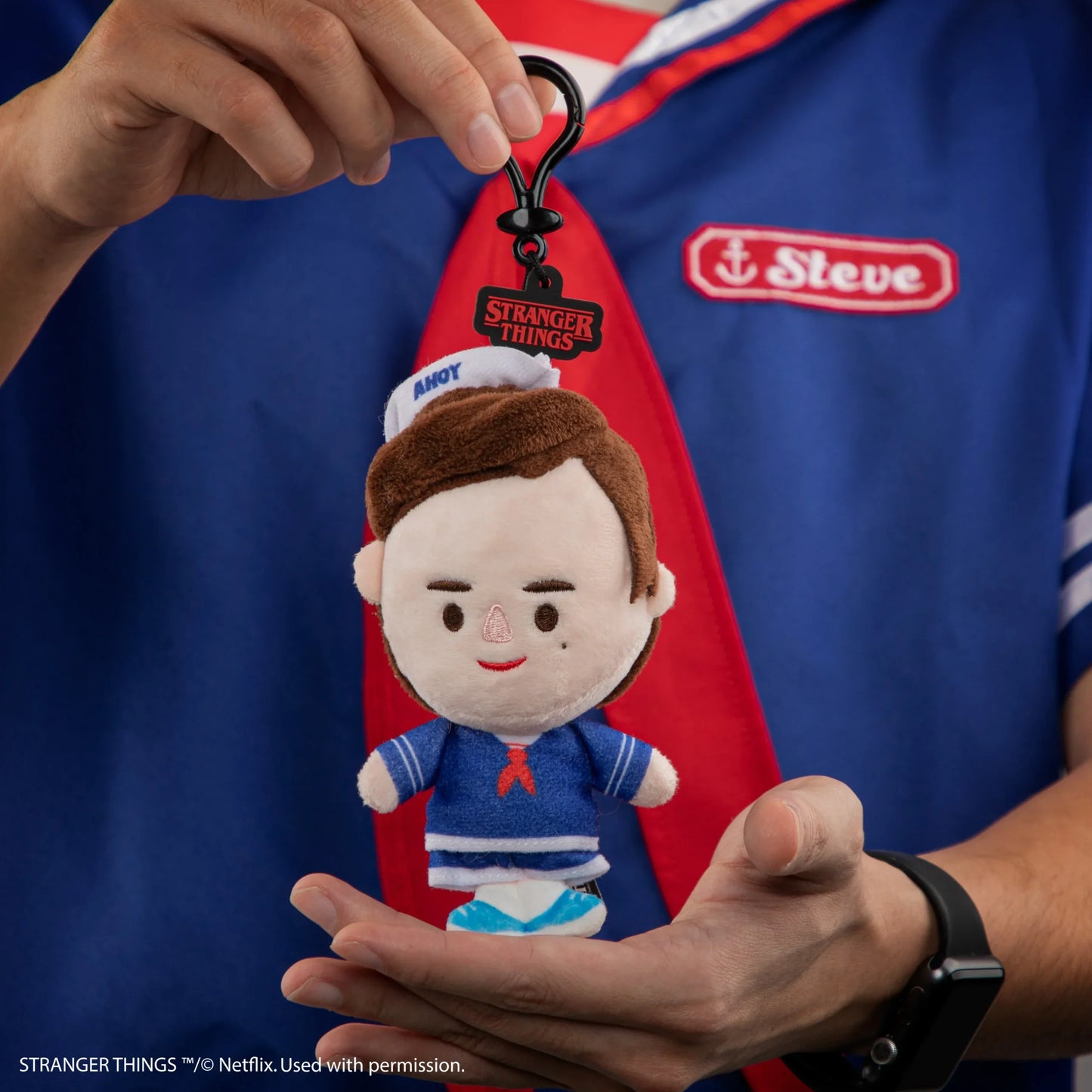 Stranger Things Keyring Plush Steve Scoops Ahoy CR2882