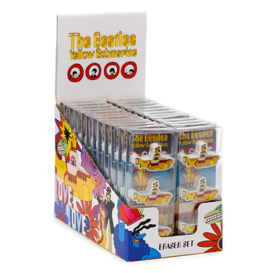 The Beatles Yellow Submarine 3 Piece Shaped Eraser Set
