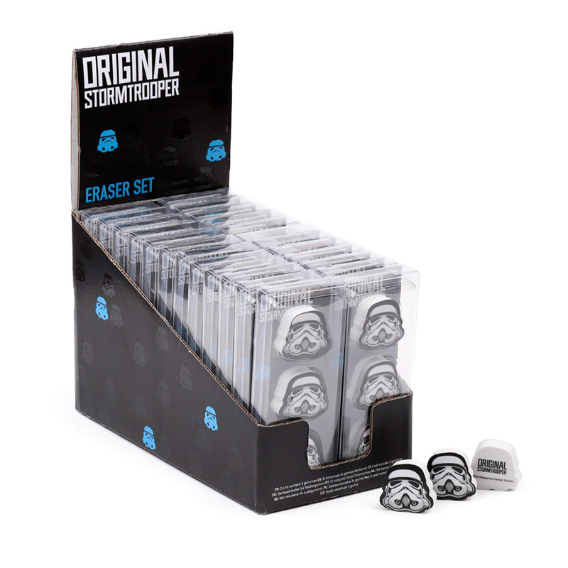 The Original Stormtrooper 3 Piece Shaped Eraser Set