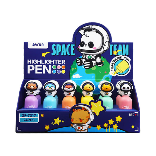 Space Team Highlighter Pen with Topper