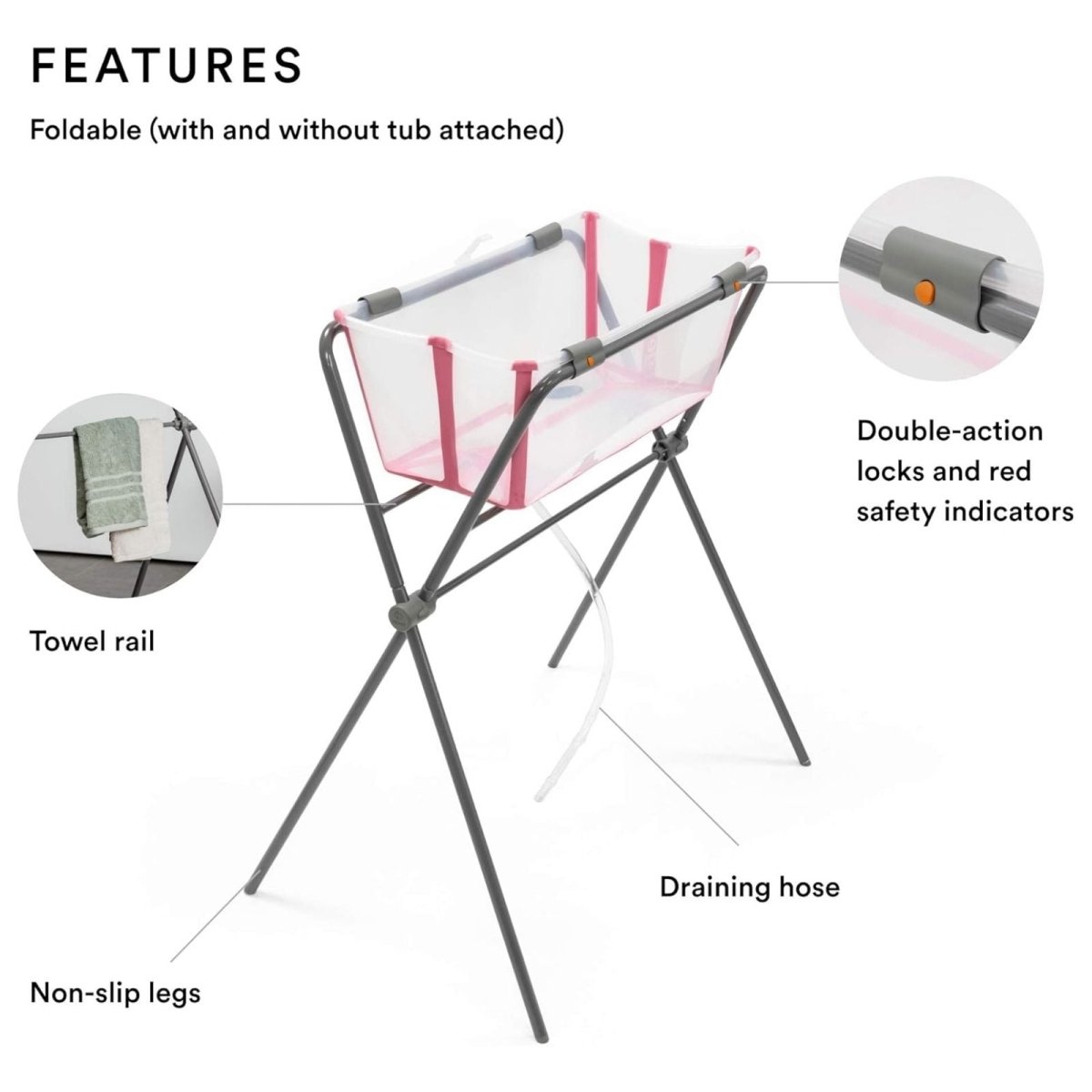 Stokke Flexi Bath Flexi Stand - Grey