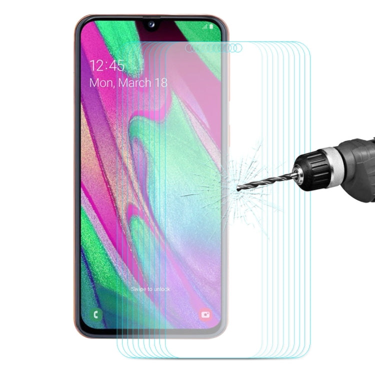 10 PCS ENKAY Hat-prince 0.26mm 9H 2.5D Curved Edge Tempered Glass Film for Galaxy A40