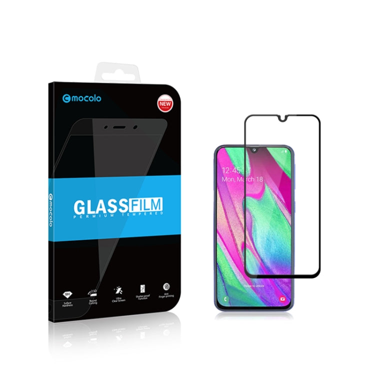 2 PCS mocolo 0.33mm 9H 2.5D Full Glue Tempered Glass Film for Galaxy A40
